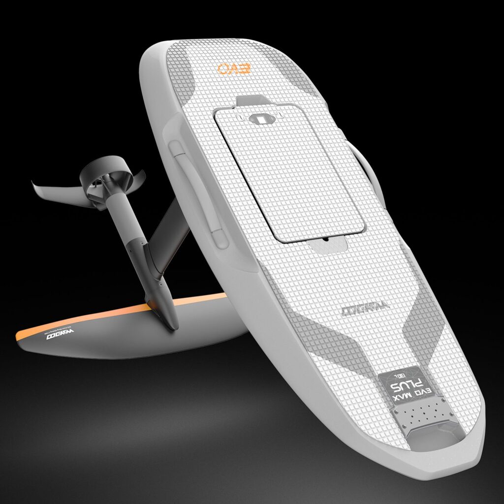 Waydoo Flyer EVO Max Plus, hidrofoil eléctrico hero shot. Imagen oficial Waydoo. Pura Vida Mallorca.