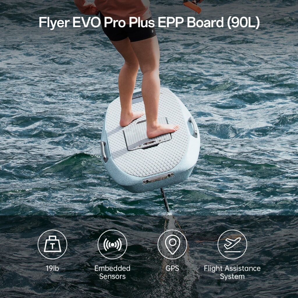 Waydoo Flyer EVO Pro Plus en acción, modelo premium eFoil. Imagen oficial Waydoo. Pura Vida Mallorca.